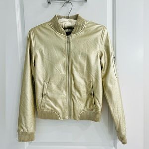 Gold bomber jacket